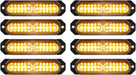 "Ultra Slim 12-LED Sync Feature Strobe Lights for Truck Car Vehicle - Emergency Beacon Hazard Warning Lights"