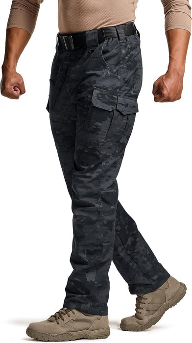 Men'S Tactical Pants, Water Resistant Ripstop Cargo Pants, Lightweight EDC Work Hiking Pants, Outdoor Apparel