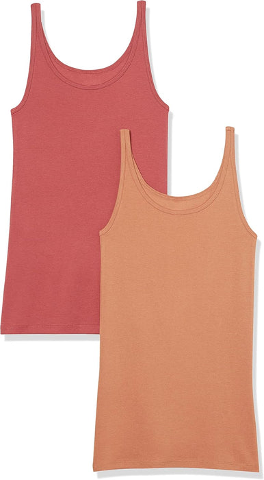 Women'S Slim-Fit Thin Strap Tank Top, Pack of 2