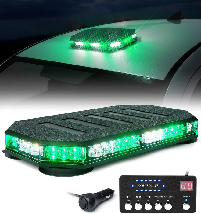 "Patented  42 LED Roof Top Strobe Beacon Light Bar - Ultimate Hazard Warning Emergency Flashing Lights for Construction Vehicles and More!"