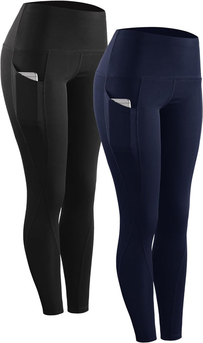 High Waist Running Workout Leggings for Yoga with Pockets