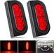 - TL-01 6" Oval Red LED Tail 2PCS W/Surface Mount Grommets Plugs IP65 Waterproof Stop Brake Turn Trailer Lights for RV Truck Jeep