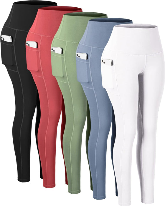 Leggings with Pockets for Women, High Waisted Tummy Control Workout Yoga Pants