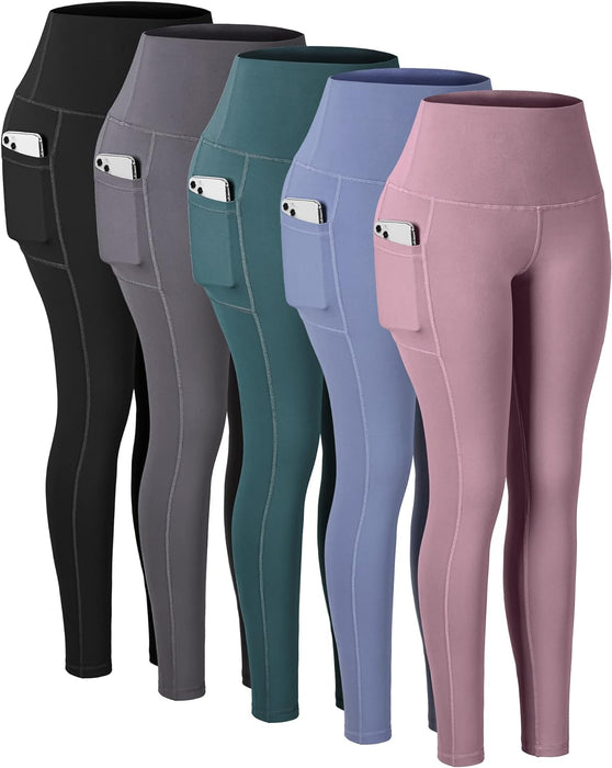 Leggings with Pockets for Women, High Waisted Tummy Control Workout Yoga Pants