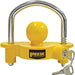 Towpower 72783 Coupler Lock, Adjustable Storage Security, Heavy-Duty Steel, Yellow and Chrome