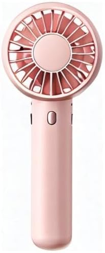 Mini Portable Fan, Powerful Handheld Fan, Cute Design 3 Speed Personal Small Desk Fan with Base, Lightweight Makeup USB Rechargeable Fan for Stylish Girl Women Travel Indoor Outdoor Pink