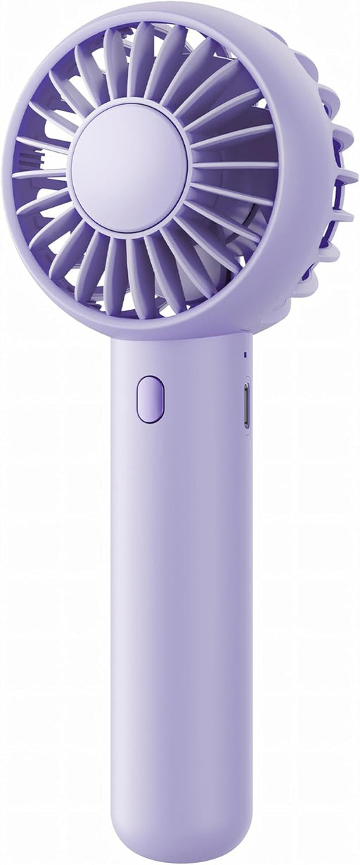 Mini Portable Fan, Powerful Handheld Fan, Cute Design 3 Speed Personal Small Desk Fan with Base, Lightweight Makeup USB Rechargeable Fan for Stylish Girl Women Travel Indoor Outdoor Pink