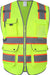 Multiple Pockets Class 2 High Visibility Reflective Safety Vest Men Women Work Construction Vest Meets ANSI Standards