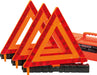 Warning Triangles, Safety Triangles DOT Approved, Plastic, 3 Pack, Reflective Triangles with Heavy Base, FMVSS 571.125 &Carrying Case Included