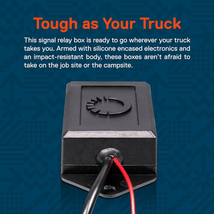 TRUE MODS Tailgate Light Bar Signal Relay Box [4-Pin Flat] [Ford F-150 F-250 F-350 Super-Duty up to 2018] [Tow Package] [BLIS] Trouble-Shoot Solution for Ford Pick-Up Trucks with Error Code