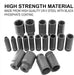 19Pcs 1/2" Impact Socket Set, 6-Point Deep Socket, Cr-V Steel, 3/8 Inch - 1-1/2 Inch