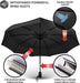 Windproof Travel Umbrellas for Rain - Easy Auto Open Close, Durable & Compact Umbrella, Strong Fiberglass Frame, Waterproof Canopy - Backpack, Purse, Portable Umbrella for Travel