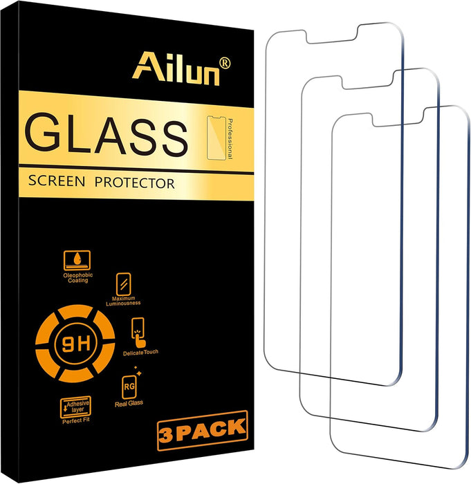 Screen Protector for Iphone 16E / Iphone 14 / Iphone 13 / Iphone 13 Pro [6.1 Inch] Display 3 Pack Tempered Glass, Case Friendly [Not for Iphone 16 6.1 Inch]