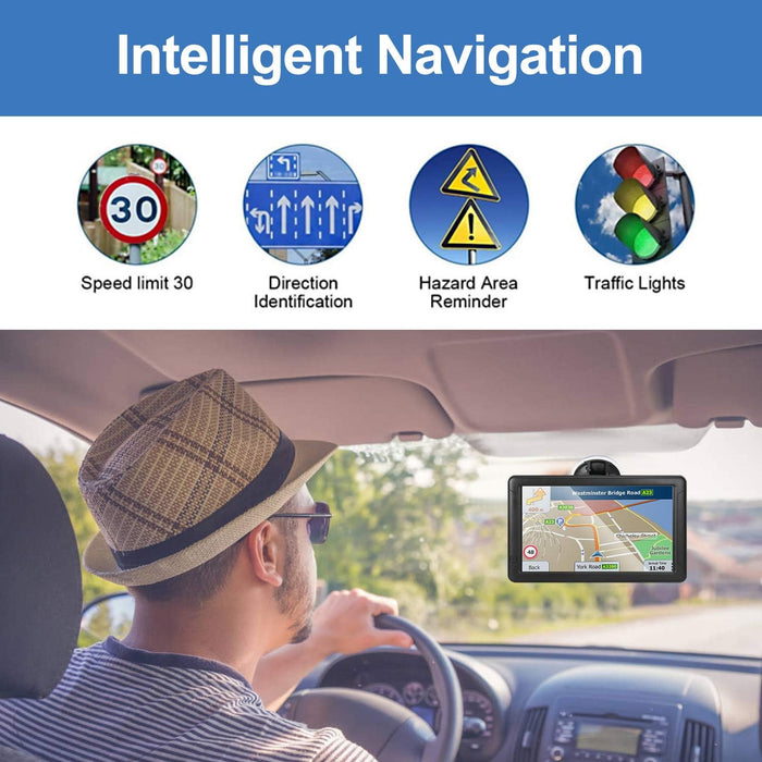 GPS Navigation for Car Truck - Navigation System 9 Inchs Touchscreen Navigator with 2024 US/CA/MX Maps, Free Lifetime Map Updates, Voice Broadcast, Speed Camera Warning, Vehicle