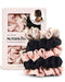 Terracotta Satin Hair Scrunchies for Women - Softer than Silk, No Damage, Silk Ponytail Holders, 5 Count