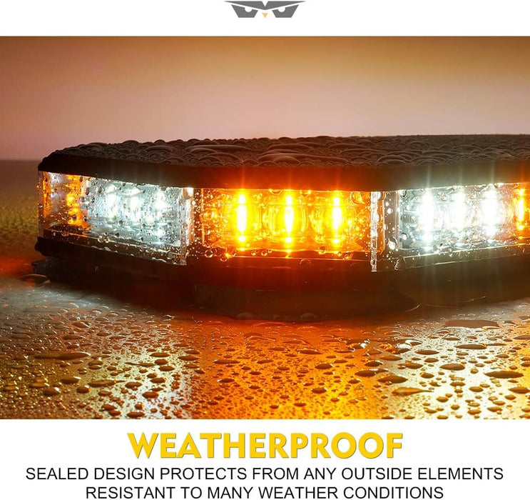 "Patented  42 LED Roof Top Strobe Beacon Light Bar - Ultimate Hazard Warning Emergency Flashing Lights for Construction Vehicles and More!"