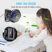 USB Clip on Fan, Portable Small Fan with Cord Powered, 3 Speeds Strong Airflow, with Sturdy Clamp, Quiet Personal Desk Fan