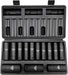 Impact Socket Set 1/2 Inches 19 Piece, Deep Socket, 6-Point Sockets, Rugged Construction, Cr-V, 1/2 Inches Drive Socket Set Impact 3/8 Inch - 1-1/2 Inch, with a Storage Cage