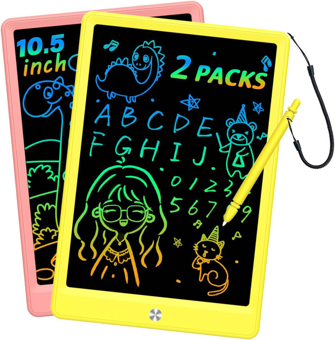 LCD Writing Tablet Doodle Board,10.5 Inch Colorful Drawing Pad,Electronic Drawing Tablet, Drawing Pads,Travel Gifts for Kids Ages 3 4 5 6 7 8 Year Old Girls Boys (Pink)