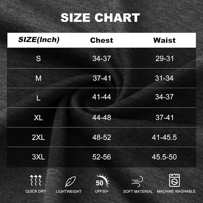 4-7 Pack Long Sleeve Shirts for Men Quick Dry Moisture Wicking Mens Long Sleeve Tee Shirts Workout T Shirts