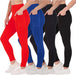 4-Pack: Women'S Full Length Fitted Athletic Yoga Performance Leggings with Pockets (Available in plus Size)