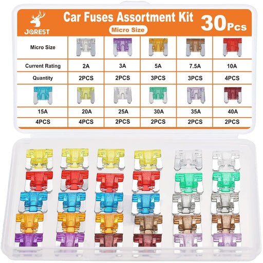 180Pcs Car Fuses Assorted Kit, 60 Mini Blade Car Fuse + 60 Standard Fuse Automotive + 60 Micro Fuse + 1 Puller –11 Specifications Mixed Auto Fuse: 2Amp 3A 5A 7.5A 10A 15A 20A 25A 30A 35A 40A