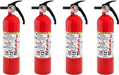 Fire Extinguisher for Home, 1-A:10-B:C, Dry Chemical Extinguisher, Red, Mounting Bracket Included, 2 Pack