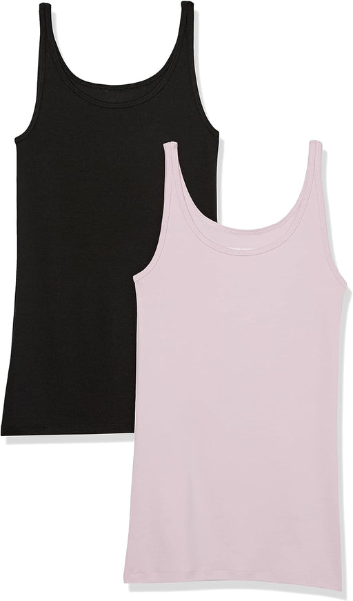 Women'S Slim-Fit Thin Strap Tank Top, Pack of 2