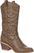 Cowboy Boots for Women Mid-Calf Boot Embroidered Stiching Western Cowgirl Boots Low Stacked Heel