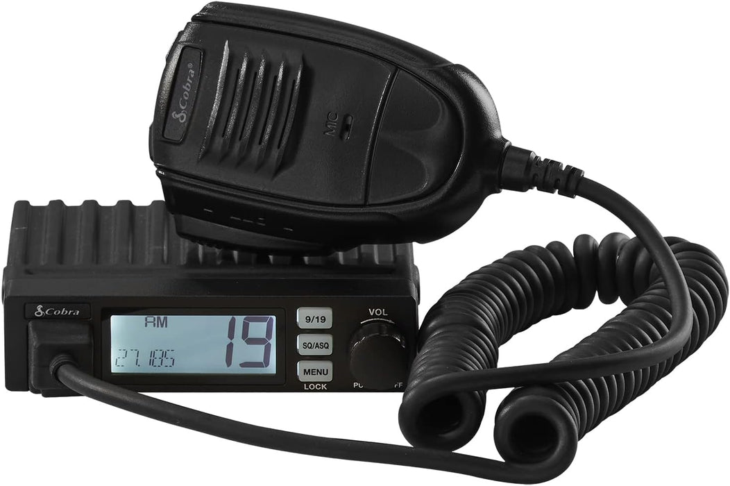 19 MINI Recreational CB Radio - 40 Channels, Travel Essentials, Time Out Timer, VOX, Auto Squelch, Auto Power, Instant Channel 9/19, 4-Watt Output, Easy to Operate, Black