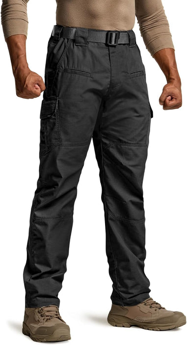 Men'S Tactical Pants, Water Resistant Ripstop Cargo Pants, Lightweight EDC Work Hiking Pants, Outdoor Apparel