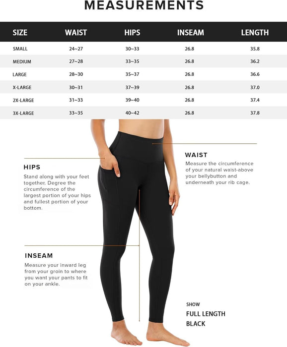 Leggings with Pockets for Women, High Waisted Tummy Control Workout Yoga Pants