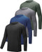 4-7 Pack Long Sleeve Shirts for Men Quick Dry Moisture Wicking Mens Long Sleeve Tee Shirts Workout T Shirts