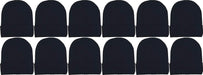 12 Pack Winter Beanie Hats for Men Women, Warm Cozy Knitted Cuffed Skull Cap, Wholesale