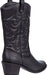 Cowboy Boots for Women Mid-Calf Boot Embroidered Stiching Western Cowgirl Boots Low Stacked Heel