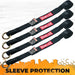 4 Pack 2" X 10' Wheel Tie down Straps with Snap Hooks - 11023 Lbs BS Ratchet Straps - Ultimate Car Lasso Straps for Trailers