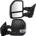 Left Right Towing Mirror Tow Mirrors Replacement Fit for 2015-2020 for Ford F150 Pickup Power Adjusted, Heated, Turn Signal Light,With Black Cap Housing