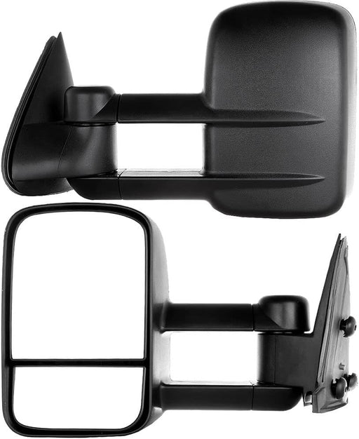 Tow Mirrors Compatible with for 1999-2007 for Chevy Silverado for GMC Sierra 1500 2500 3500 Pickup Truck Mirrors Manual Adjusted No Heated No Signal Manual Telescope Black Towing Mirrors LH RH