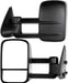 Tow Mirrors Compatible with for 1999-2007 for Chevy Silverado for GMC Sierra 1500 2500 3500 Pickup Truck Mirrors Manual Adjusted No Heated No Signal Manual Telescope Black Towing Mirrors LH RH