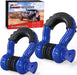 2 Pack 3/4" D-Ring Shackle with 7/8" Screw Pin 41,887Lbs Break Strength, Heavy Duty off Road Recovery Shackle with Isolators Washers for Use with Tow Strap, Winch, Off-Road Jeep Truck Vehicle