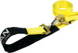 Axle Tie down Combo Strap with Snap Hook Ratchet - 2 Inch X 114 Inch - 4 Pack - Classic Yellow - 3,300 Pound Safe Working Load