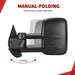 Towing Mirrors Compatible with 2007-2013 Chevy Silverado 1500 Avalanche Tahoe, 2007-2014 GMC Yukon XL 1500/2500, Sierra 2500 HD/3500 HD Manual Adjusted Telescoping Foldable