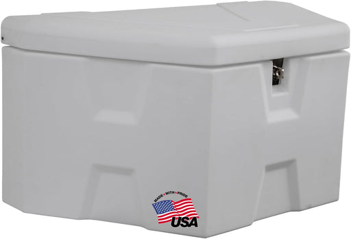 1701680 Black Poly Trailer Tongue Truck Tool Cargo Storage Box, 19 X 36 X 17.5 Inch, Made in the USA, Trailer Tongue Box for Storage and Organization, Trailer Storage Box