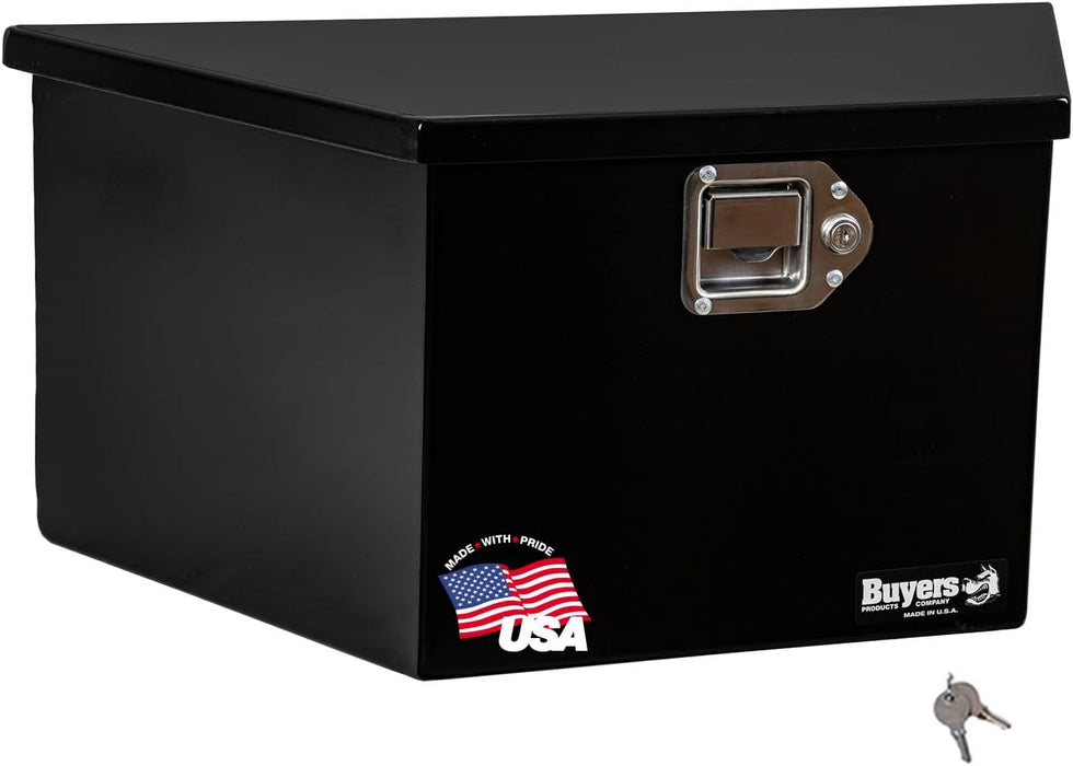 1701680 Black Poly Trailer Tongue Truck Tool Cargo Storage Box, 19 X 36 X 17.5 Inch, Made in the USA, Trailer Tongue Box for Storage and Organization, Trailer Storage Box