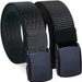 2 Pack Nylon Belt Outdoor Military Web Belt 1.5" Men Tactical Webbing Belt