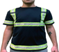 Reflective Safety Work Shirts for Men - High Visibility Short Sleeve T Shirts ANSI Class 3 Gear with Reflective Tape