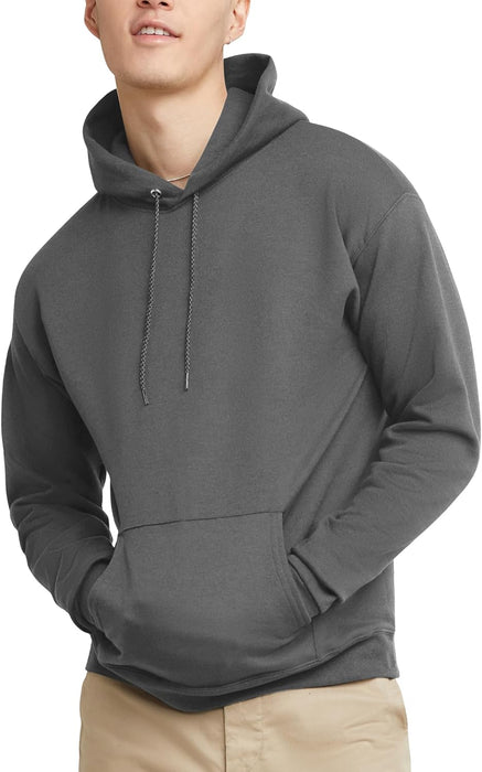 Men'S Ecosmart Hoodie, Midweight Fleece Sweatshirt, Pullover Hooded Sweatshirt for Men