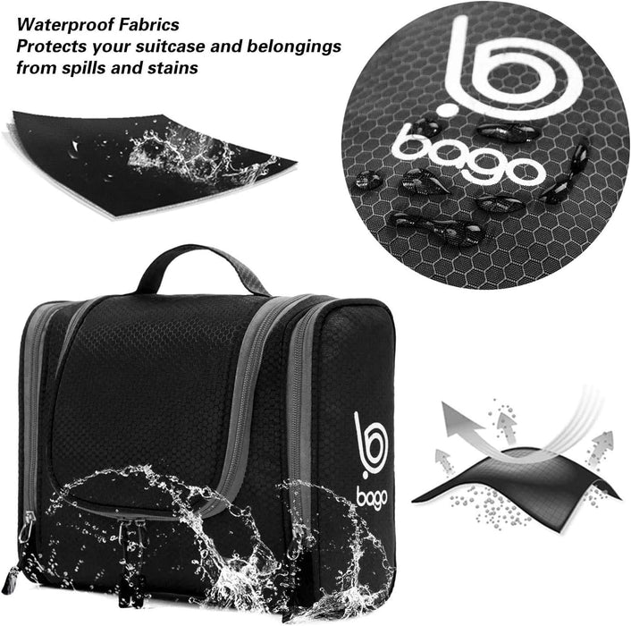 Travel Toiletry Bag for Women and Men - Large Waterproof Hanging Large Toiletry Bag for Bathroom and Travel Bag for Toiletries Organizer -Travel Makeup Bag