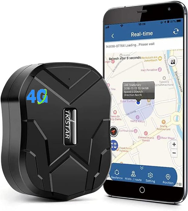 4G GPS Tracker for Vehicles Hidden Magnetic Vehicles GPS Tracker Locator Real Time GPS Tracker for Car Motorcycles Trucks with Anti-Theft Alarm,Stand by 100 Days,Super Cheap $5 Monthly Fee - 4G TK905B