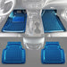 All Weather Transparent Set of 4Pcs Universal Fit Car Floor Mats Fit for Sedans, Suvs, Trucks, Vans (Blue)